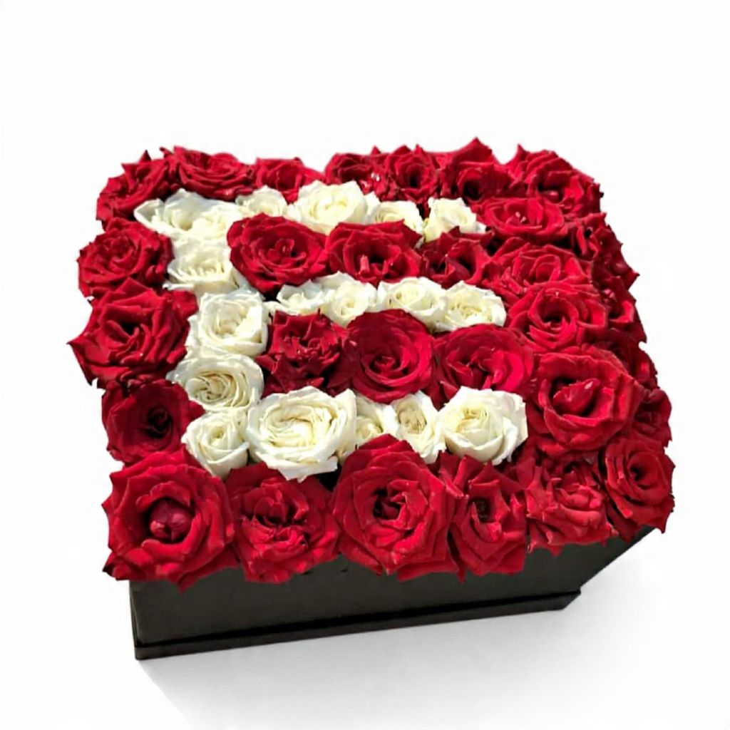 Flower box with letter