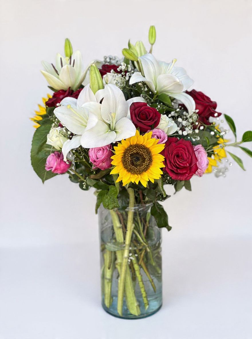 Happy day  Many flowers in vase