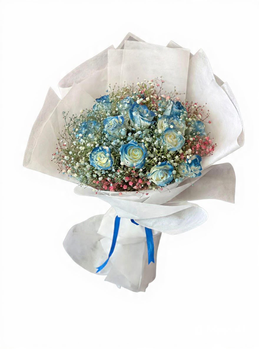 Baby blue roses