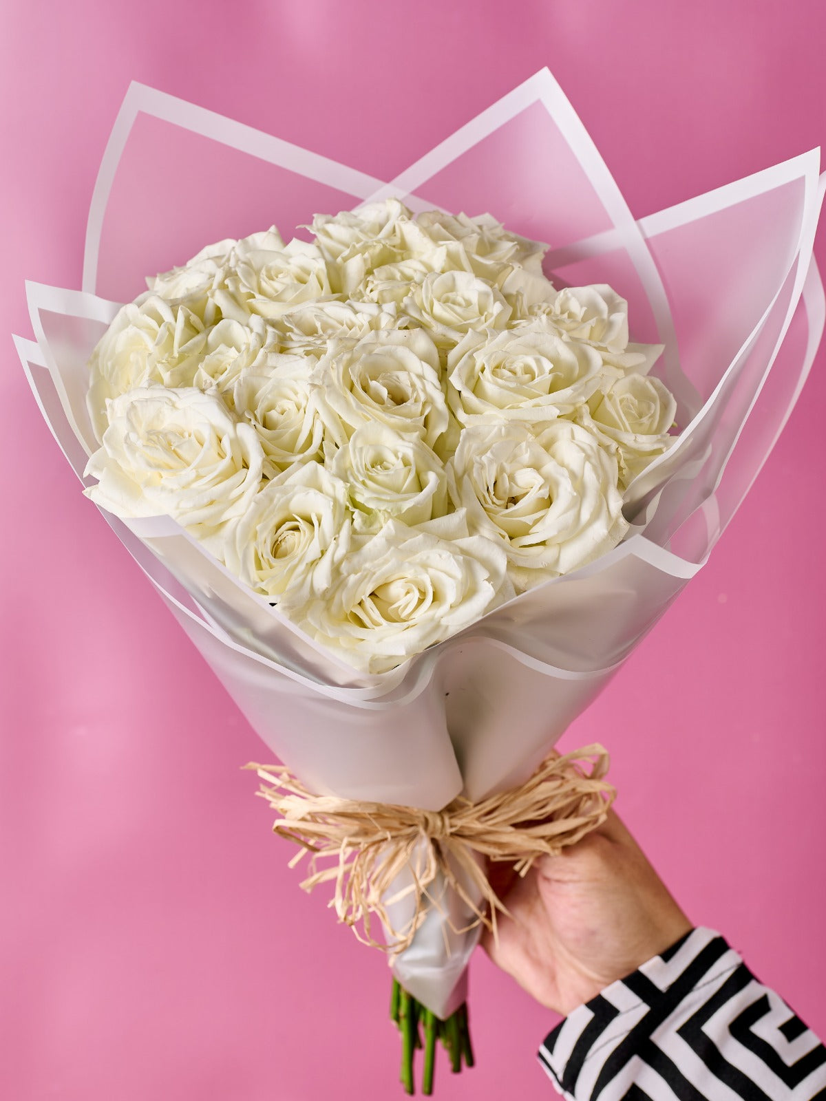 White roses bouquet